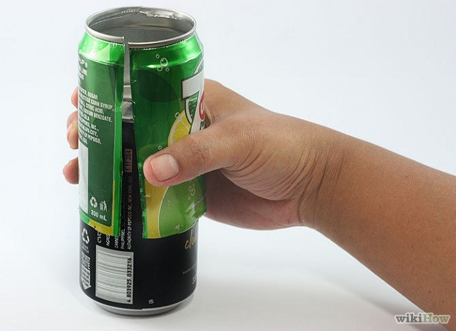 http://www.wikihow.com/Disguise-Your-Beer-Can-With-a-Soda-Can