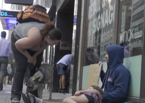 bezdomovec v new yorku