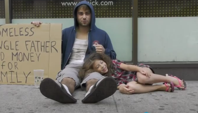 bezdomovec v new yorku