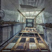 abandoned elevator in hospital