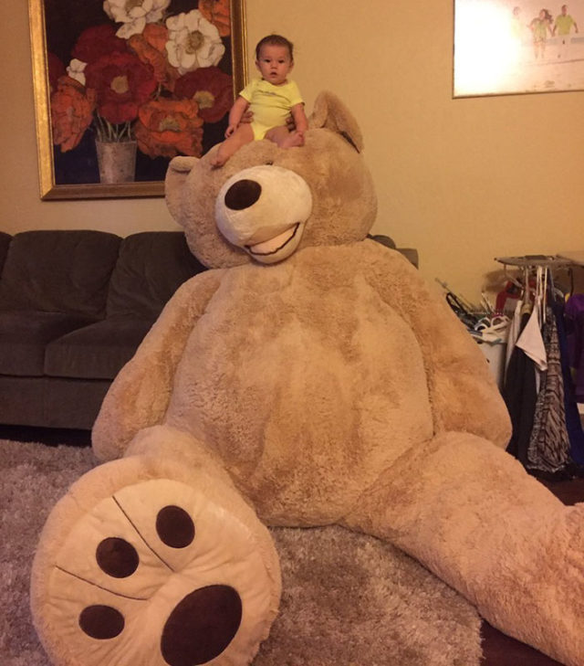 Grandfather baby gift giant teddy bear madeline jane sabrina gonzalez 6.jpg