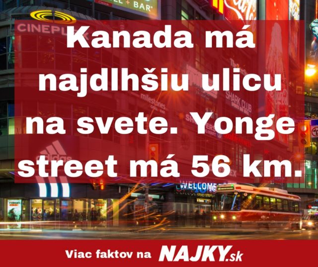 Kanada ma najdlhsiu ulicu na svete. yonge street ma 56 km..jpg