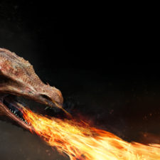 Dragon spitting fire