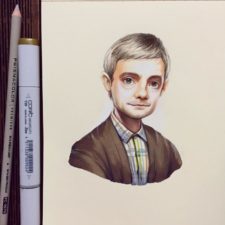 Russian artist draws chic portraits cartoons of celebrities 58d4e6652c2ec__700.jpg