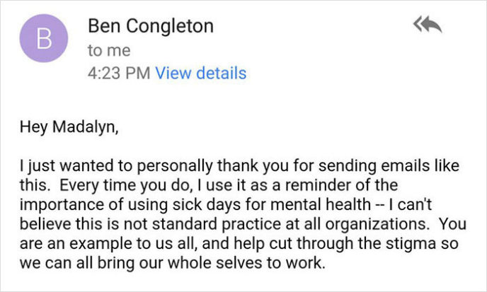 Woman email mental health day ceo response madalyn parker 14.jpg