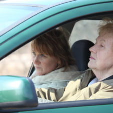 Two women in car