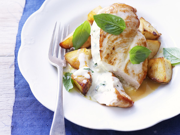 Here to help - all about cheese - fetta & basil stuffed chicken breasts