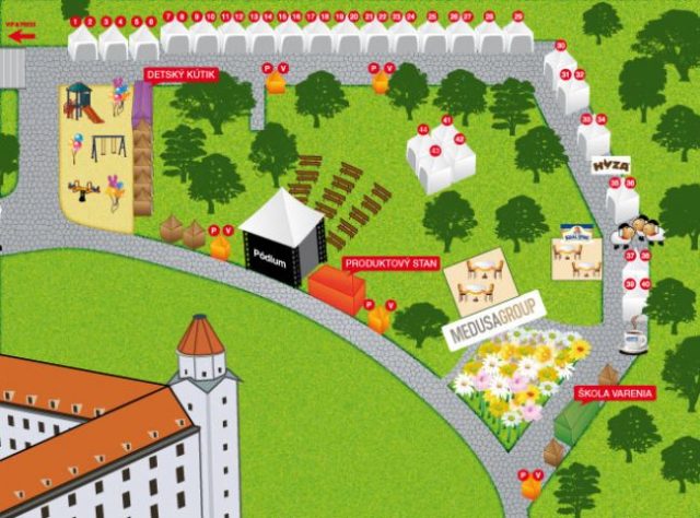Slovak Food Festival - mapa areálu