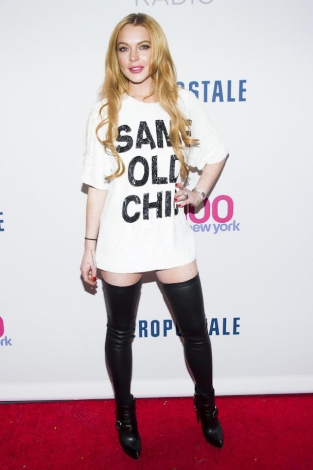 Lindsay Lohan prichádza na Z100 Jingle Ball v New Yorku