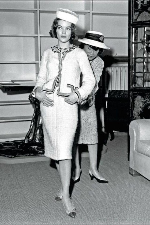 Romy Schneider na skúške u Coco Chanel, 1960