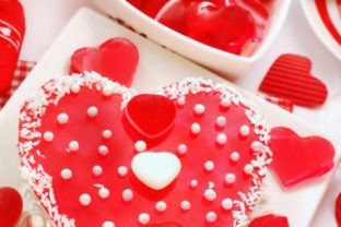 Koláč, srdce, zákusok, torta, sv. Valentín, recepty