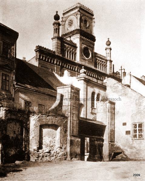 synagóga, zbúrané podhradie