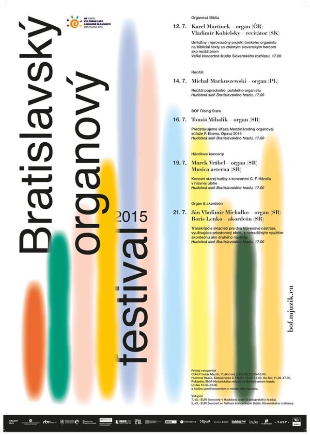 Bratislavský organový festival 2015, plagát