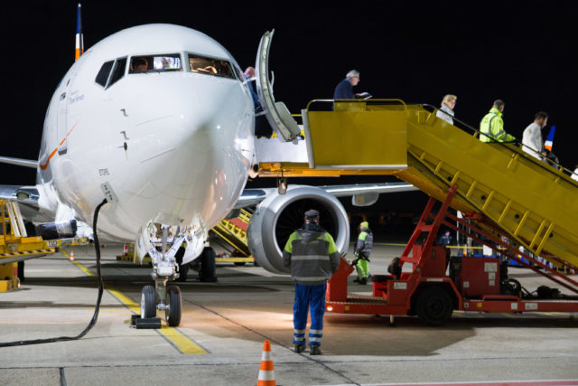 Prílet Boeingu 737 MAX 8 do Bratislavy