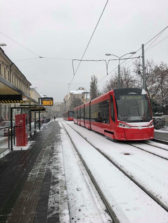 Zimná nádielka v Bratislave