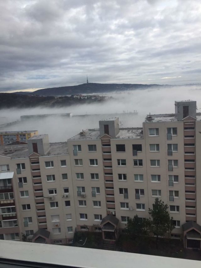 Ranná hmla nad Bratislavou