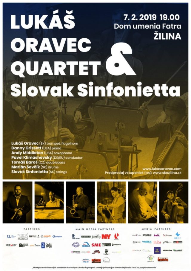 Plagát na koncert Lukáš Oravec Quartet
