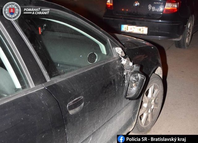 Policia svajciari poskodene auta parkovisko krpz bratislava