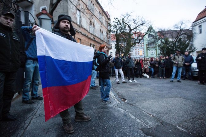 Protest voči agresii Ruskej federácie na Ukrajine