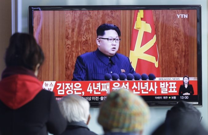 Kim Čong un počas novoročného prejavu