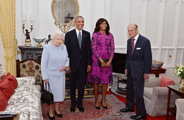 Britský kráľovský pár a Obamovci