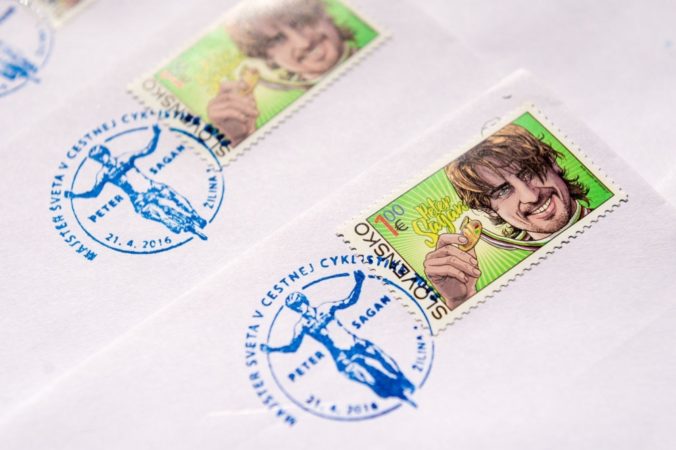 Slovenský cyklista Peter Sagan je už aj na poštovej známke
