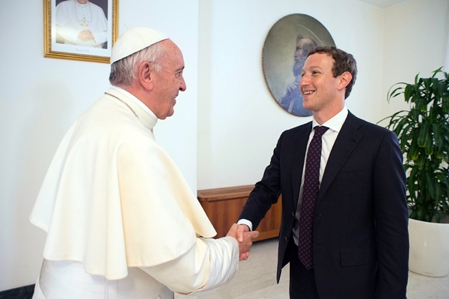 Pápež František a Mark Zuckerberg