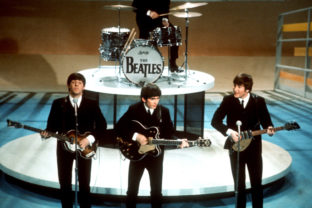 Paul McCartney, George Harrison and John Lennon. Ringo Starr