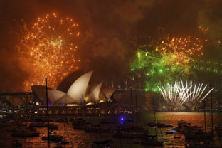 Austrália; Nový rok; ohňostroj