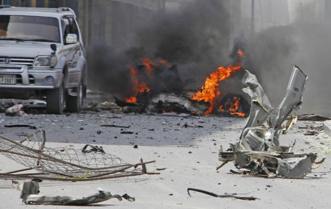 Útok na somálske ministerstvo vnútra začalo odpálením samovražedného atentátnika. 7. júl 2018