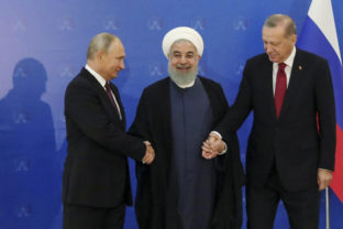 Hasan Rúhání, Vladimír Putin, Recep Tayyip Erdogan