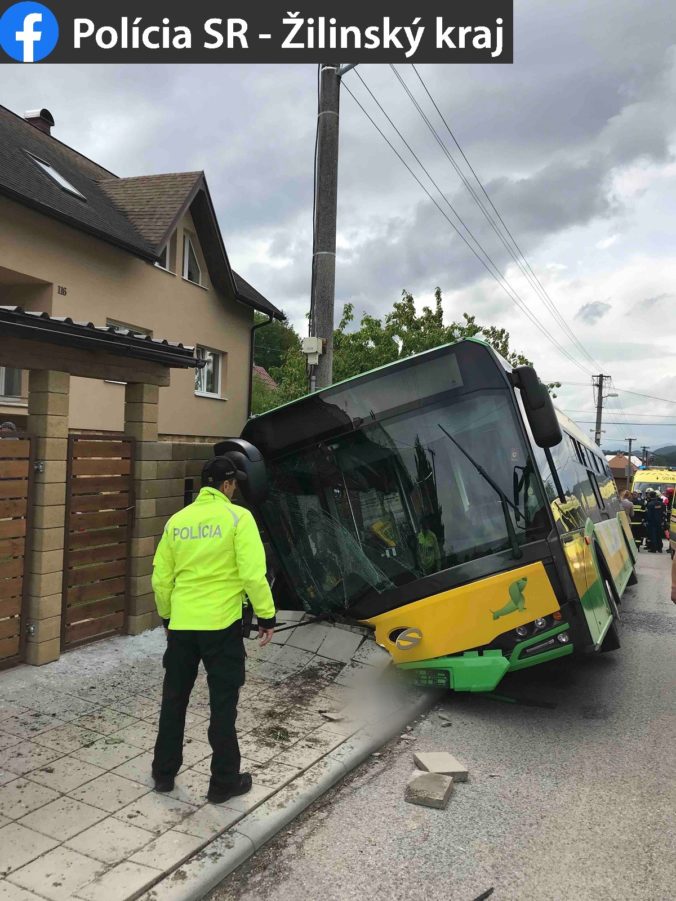 Žilina, havária autobusu