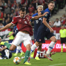 Slovensko - Maďarsko (kvalifikácia o Euro 2020), Gergo Lovrencsics, Milan Škriniar