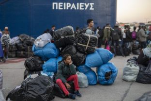 Grécko migranti ostrov Lesbos