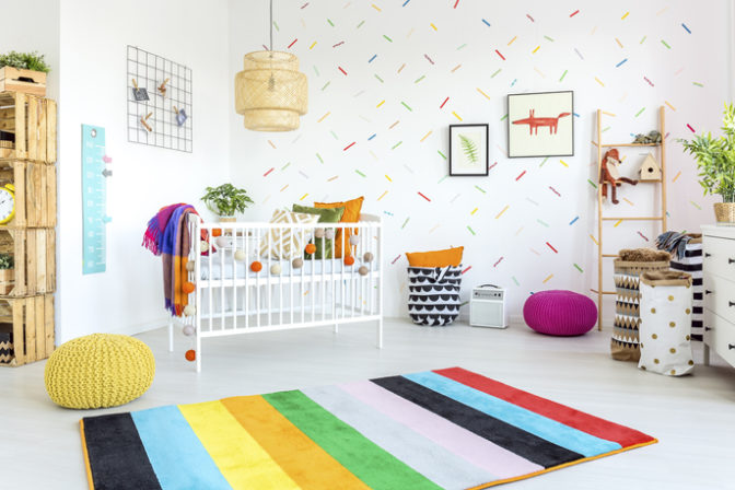 Farebný koberec do detskej izby