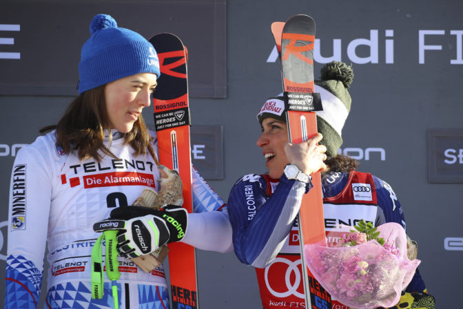 Petra Vlhová, Federica Brignoneová,  obrovský slalom, Sestriere