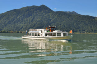 Tourboat on Lake Tegernsee,upper bavaria,Rottach Egern,Germany