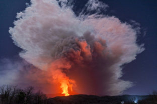 Italy Etna Volcano Explodes
