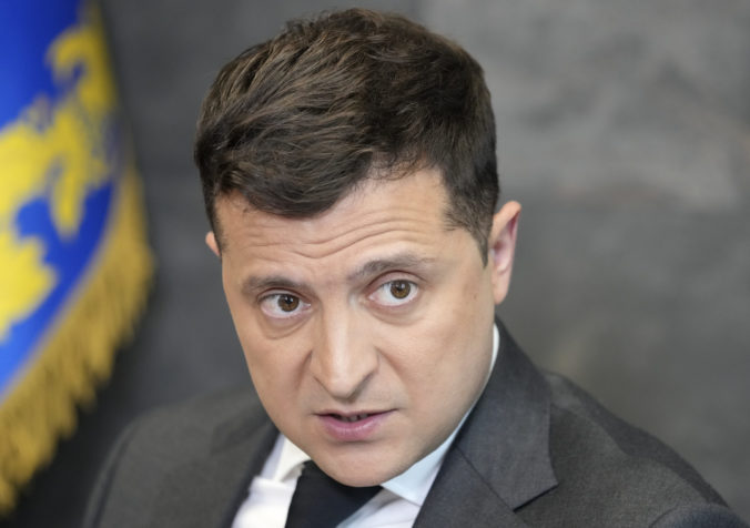 FILE - In this June 14, 2021, file photo Ukrainian President Volodymyr Zelenskyy gestures while speaking to the media during a news conference in Kyiv, Ukraine. The United States is promising up to $60 million in military aid to Ukraine in advance of White House meeting on Wednesday, Sept. 1, between President Joe Biden and his counterpart in Kyiv, Volodymyr Zelenskyy