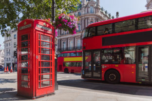 London telephone cabin and double decker bus