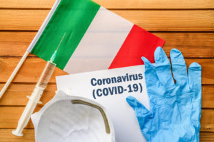 Taliansko, vlajka, koronavírus,
