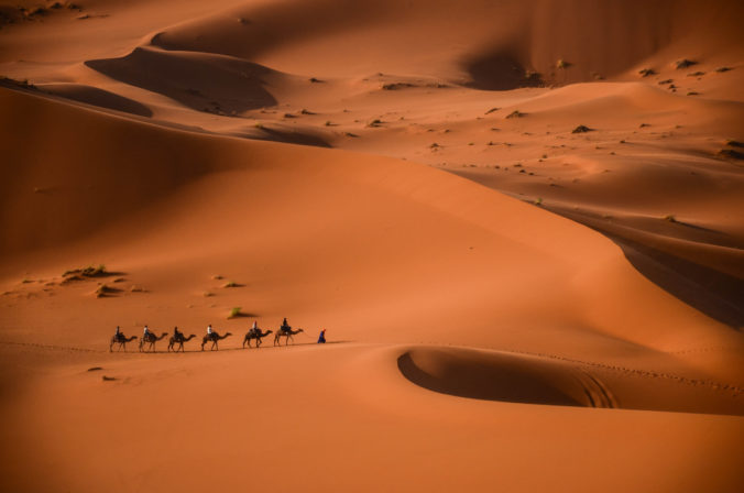 The beginning of the journey Merzouga Morocco