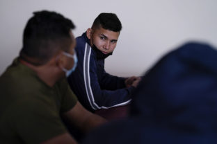 Emil Cardenas, of Colombia, waits at a shelter for migrants Thursday, April 21, 2022, in Tijuana, Mexico. Colombians were stopped at the U.S.-Mexico border more than 15,000 times in March, up nearly 60% from February and nearly 100-fold over last year, according to U.S. Customs and Border Protection figures. Many fly to Mexico City or Cancún and take a bus or another plane to border towns.