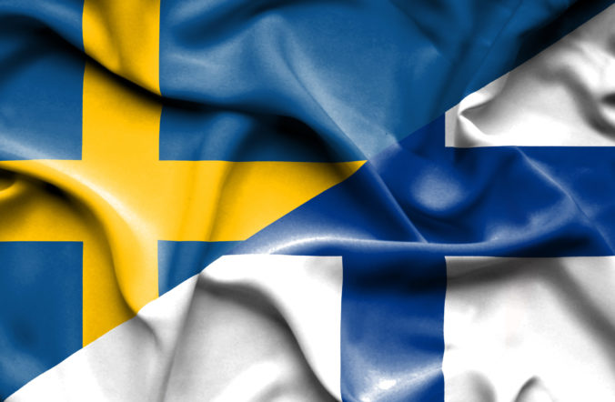 Fínsko, Švédsko, vlajka