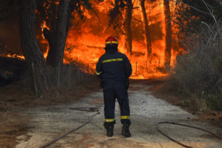 Grécko, požiar