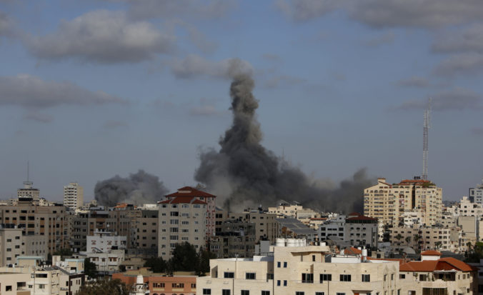 Gaza, Palestína, letecký útok