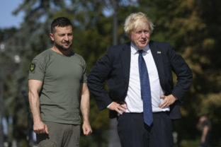 Boris Johnson na návšteve Ukrajiny