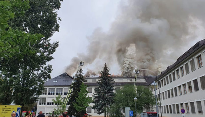 Požiar v Ústřední vojenské nemocnici v Prahe