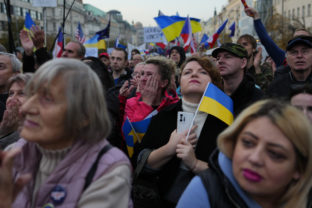 Česko, demonštrácia, Ukrajina