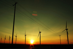 grid and wind turbines